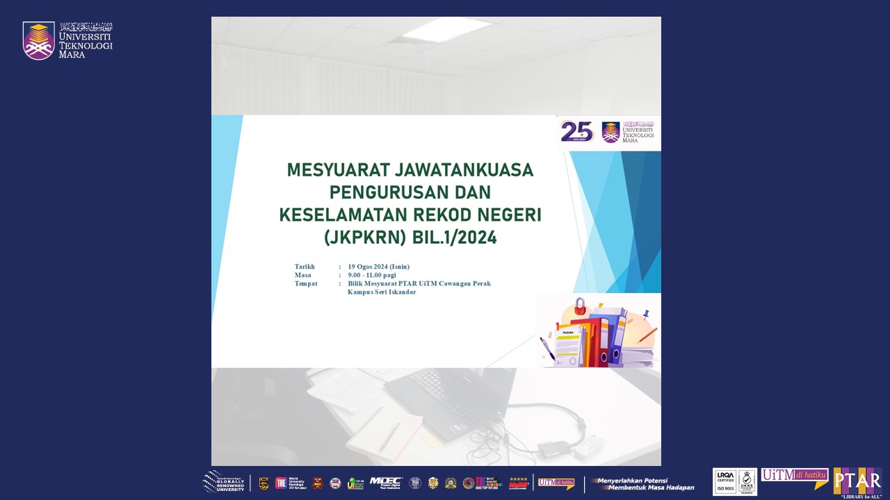 MESYUARAT JAWATANKUASA PENGURUSAN DAN KESELAMATAN REKOD NEGERI BIL.1/2024