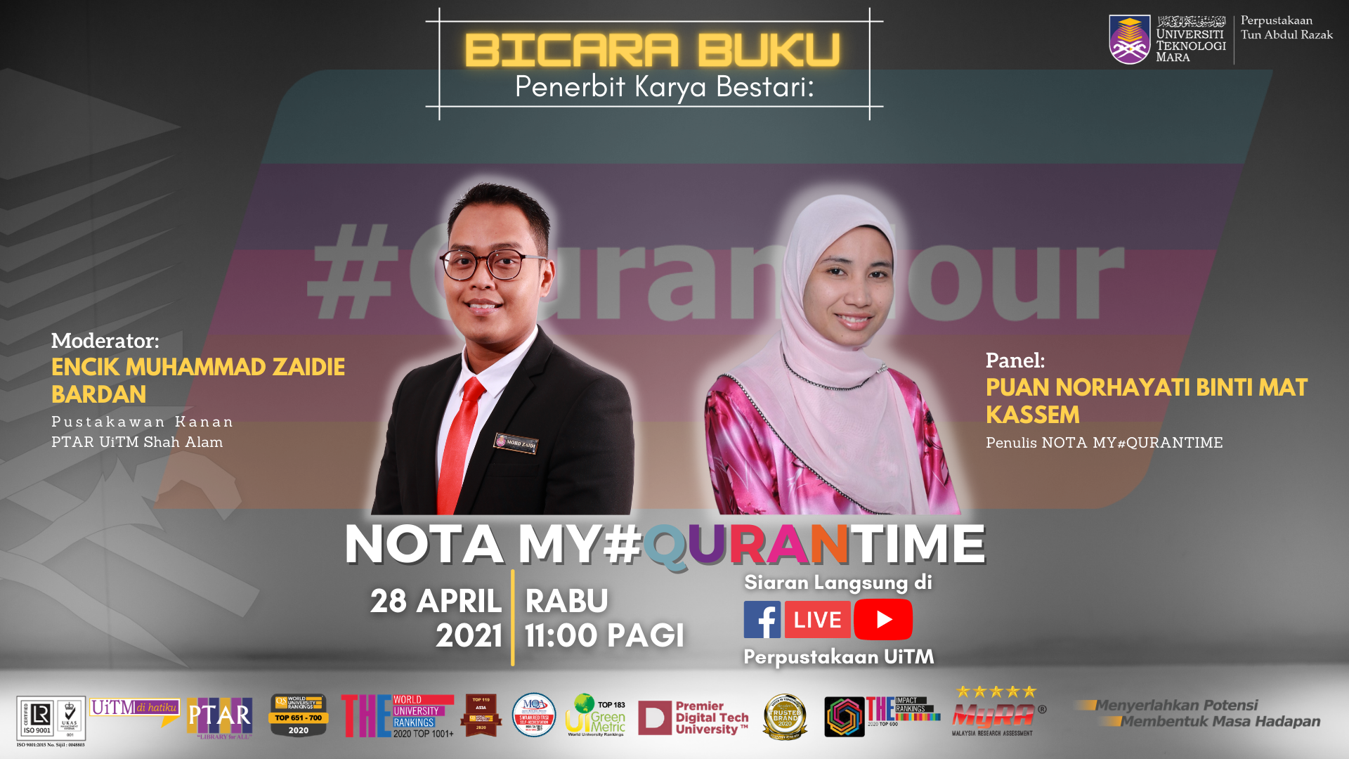 Bicara Buku: Penerbit Karya Bestari - Nota My#Qurantime (Sempena Nuzul Quran)